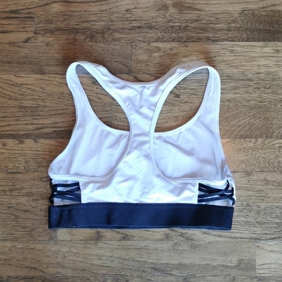 VICTORIA'S Secret Bra Sport Silver Sparkle Racerback Small * - Picture 2 of 5